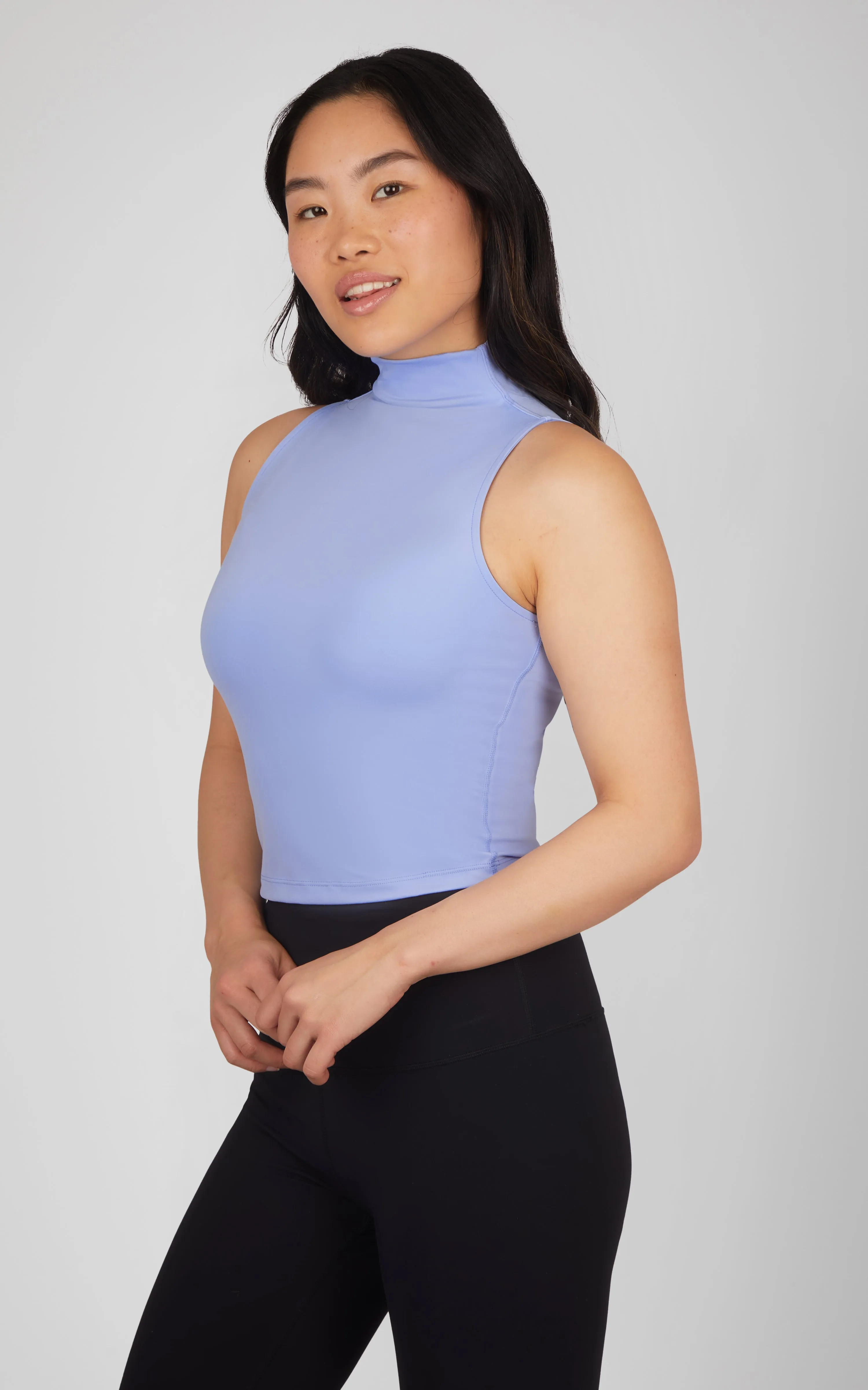2 PK Ribbed Mock Neck Tank