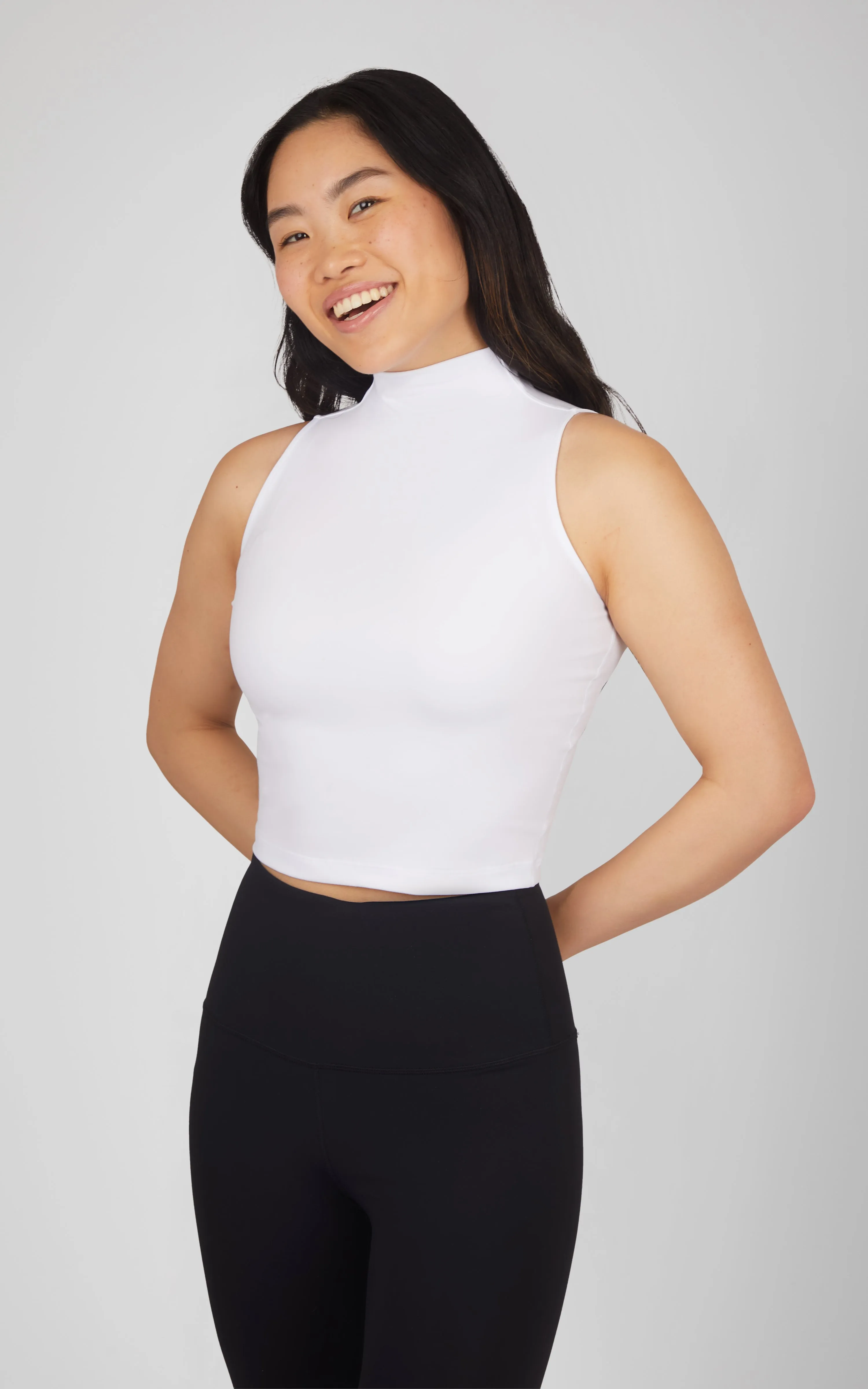 2 PK Ribbed Mock Neck Tank
