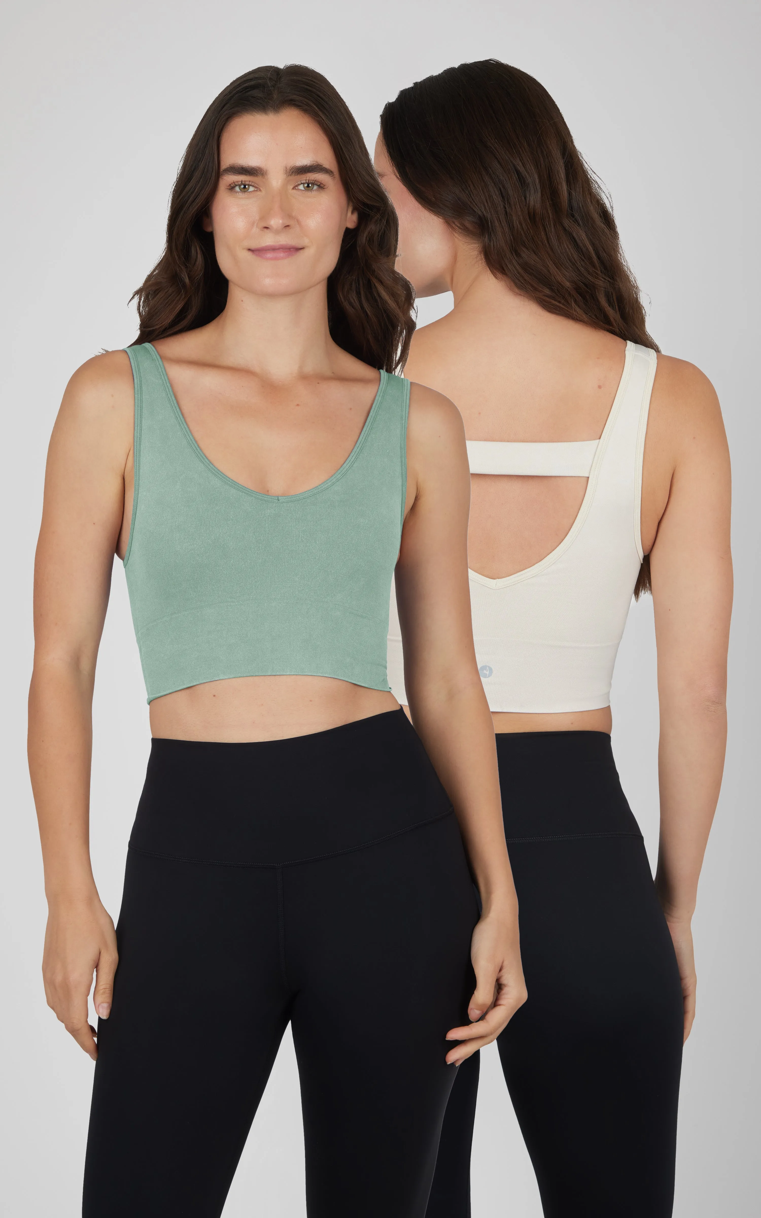 2 PK Stone Wash Bra Tank