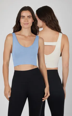 2 PK Stone Wash Bra Tank