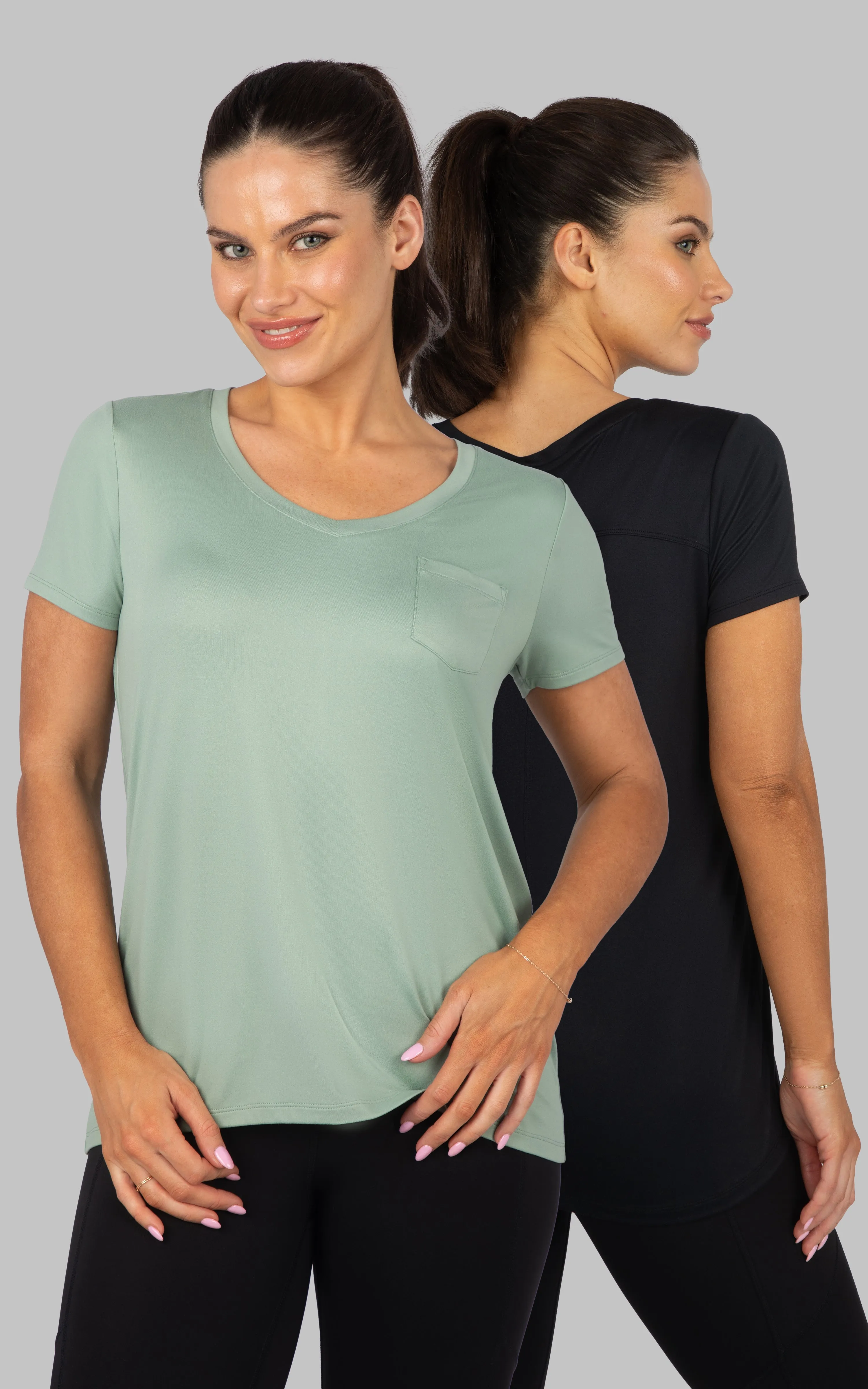2 PK Super Soft V-Neck Short Sleeve Shirts
