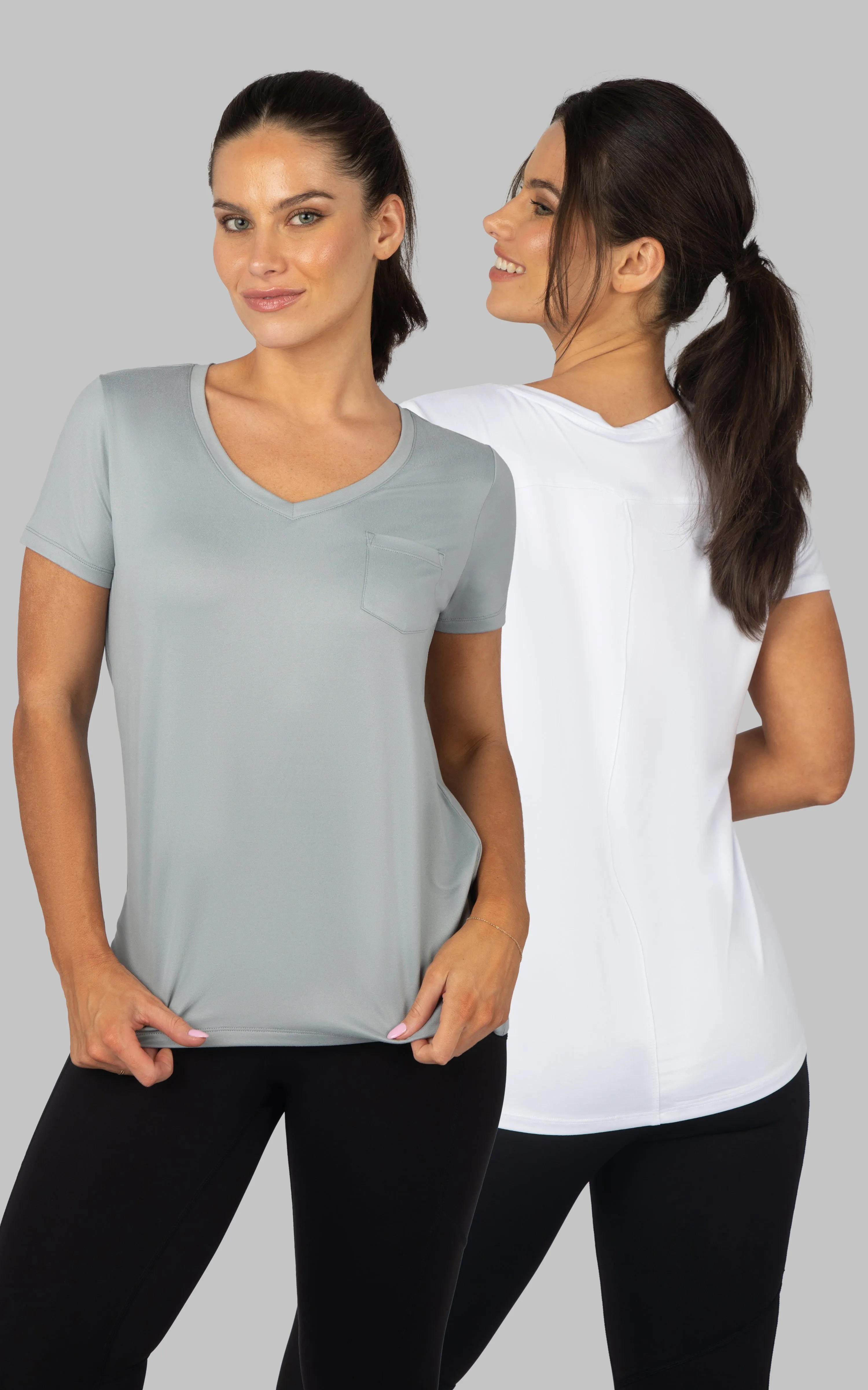 2 PK Super Soft V-Neck Short Sleeve Shirts