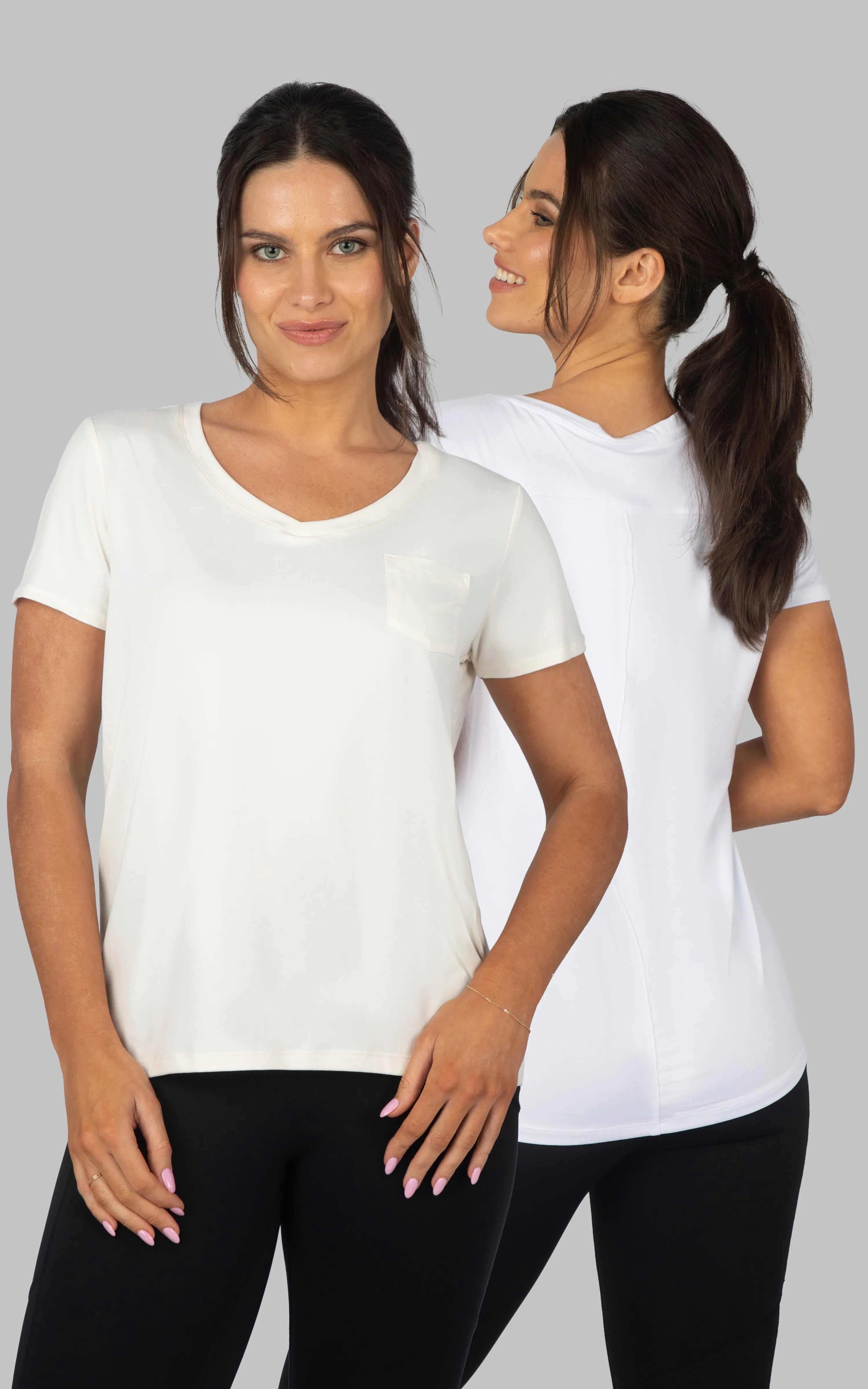 2 PK Super Soft V-Neck Short Sleeve Shirts