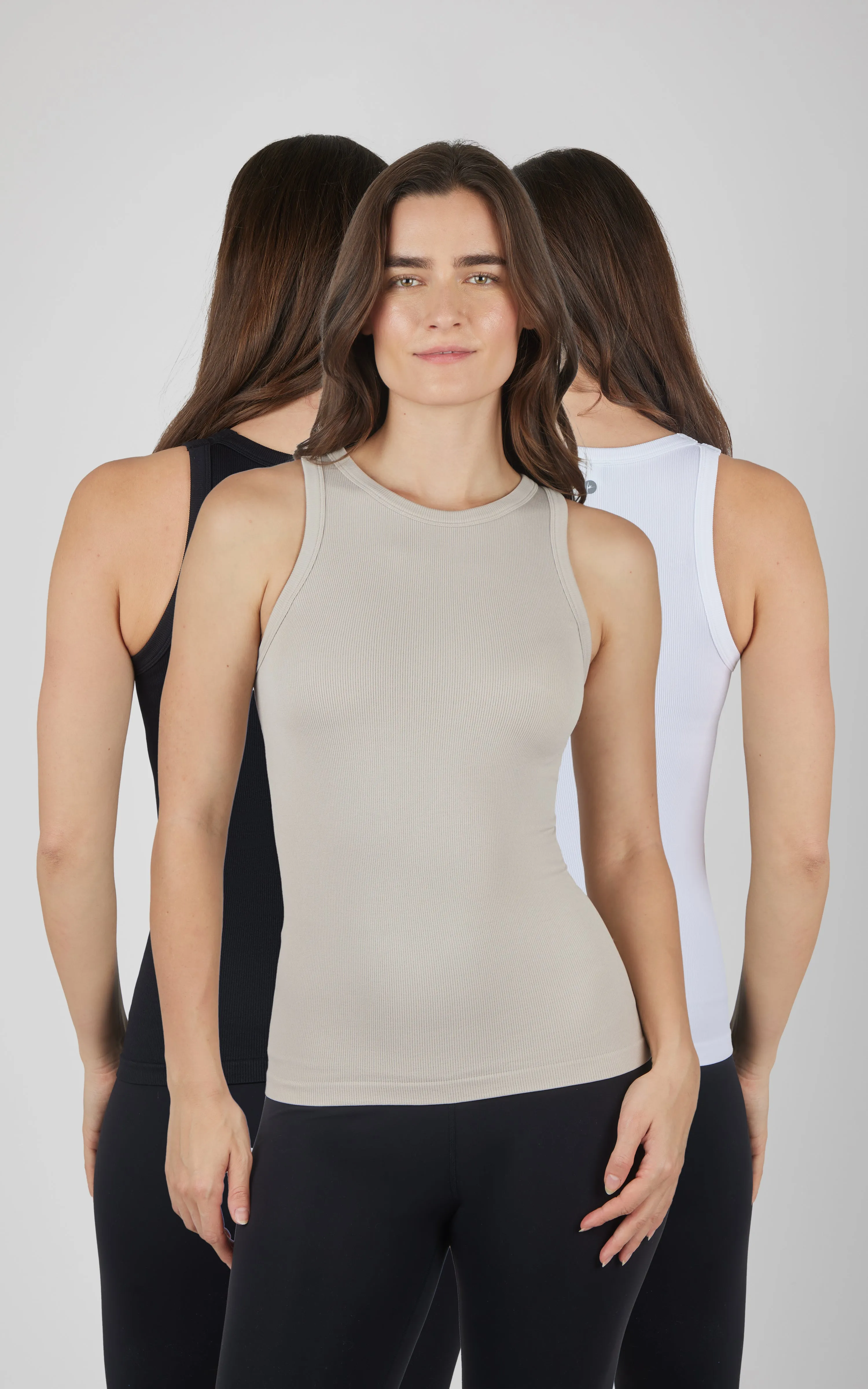 3 PK Ribbed Sleeveless Top
