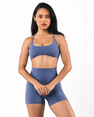 Aura Strappy Bra - Dusty Blue