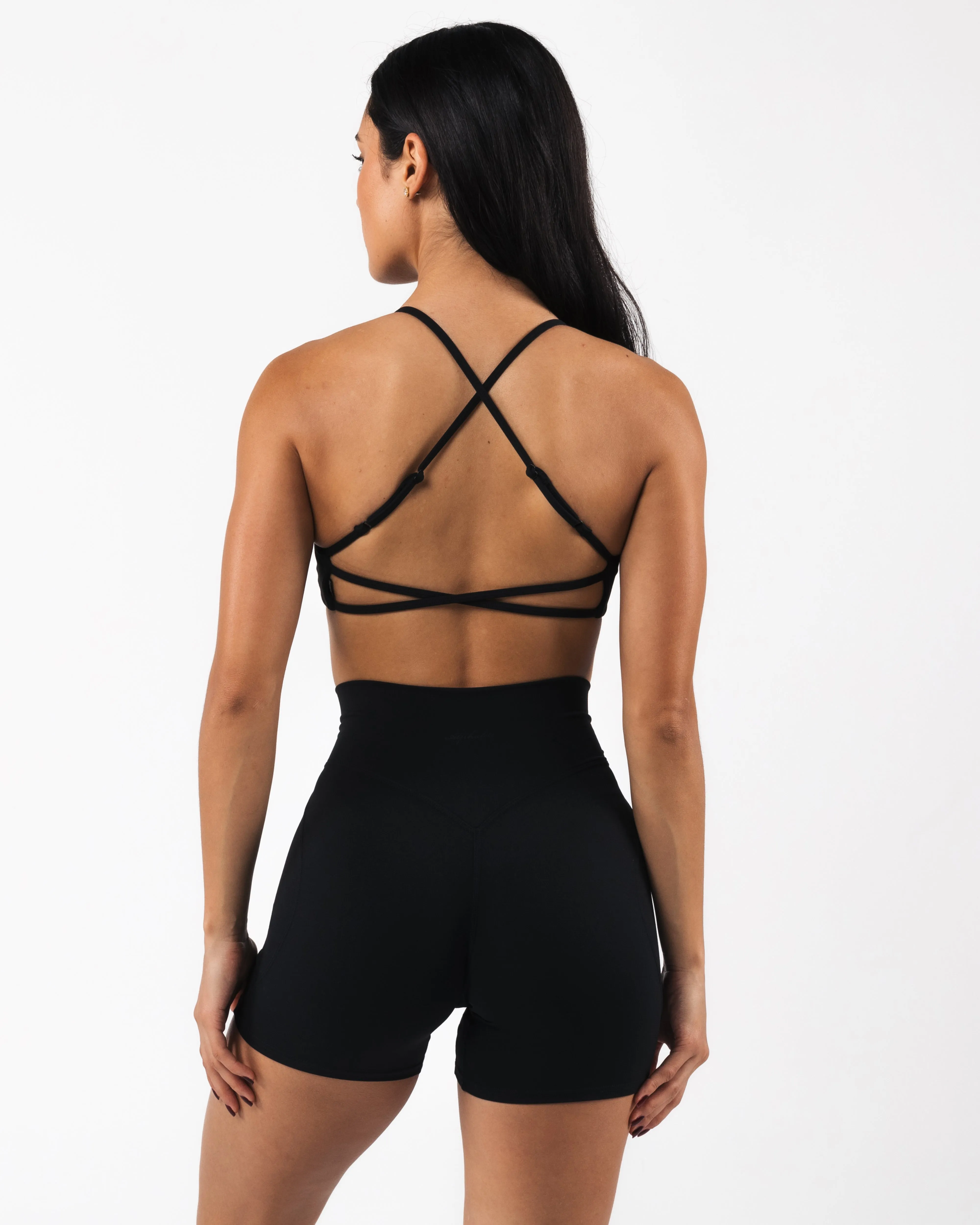 Aura Strappy Bra - Onyx