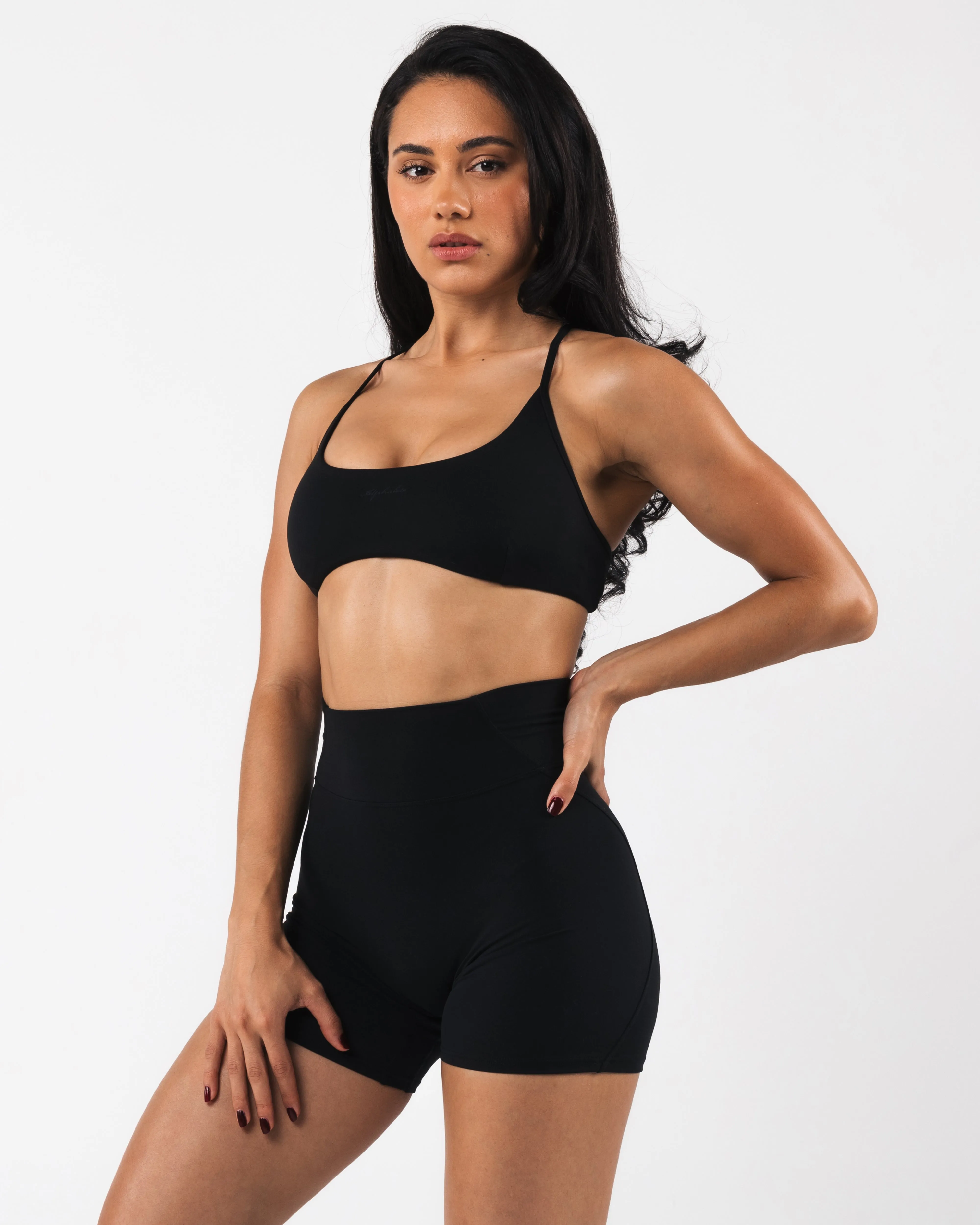 Aura Strappy Bra - Onyx