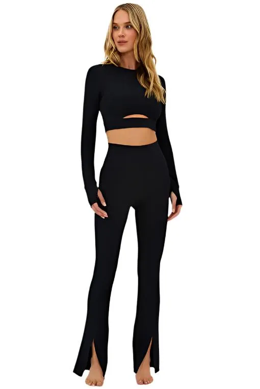 Beach Riot Alani pant Black Waffle