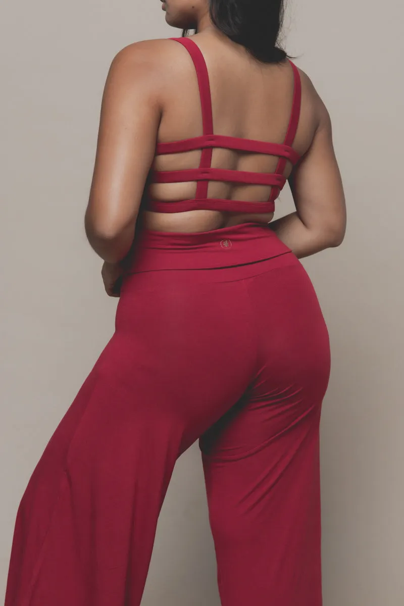 Boxy Crop Dark Rose