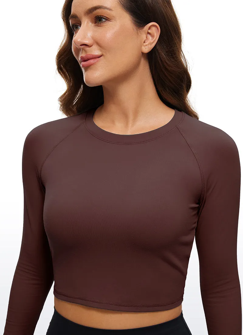 Brushed Long Sleeve Cropped High Neck