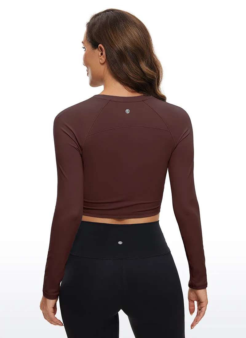 Brushed Long Sleeve Cropped High Neck