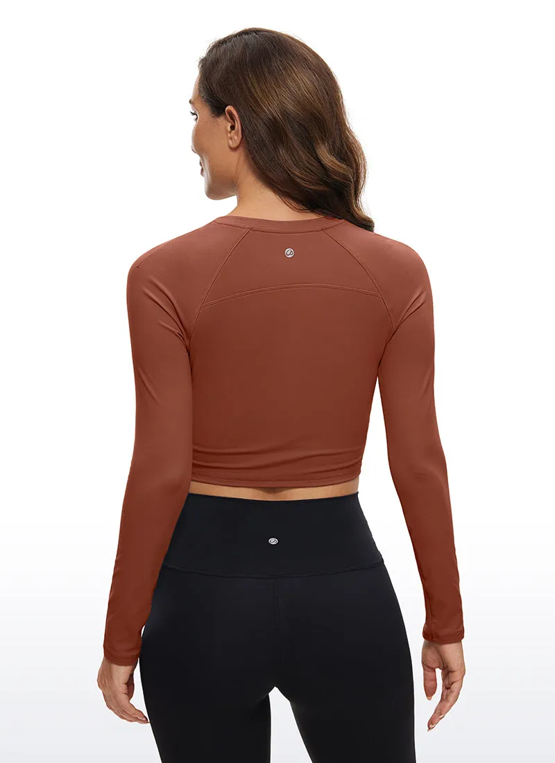 Brushed Long Sleeve Cropped High Neck