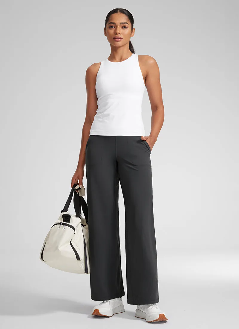 Butterlift High Waisted Wide Leg Pants with Pockets 31"
