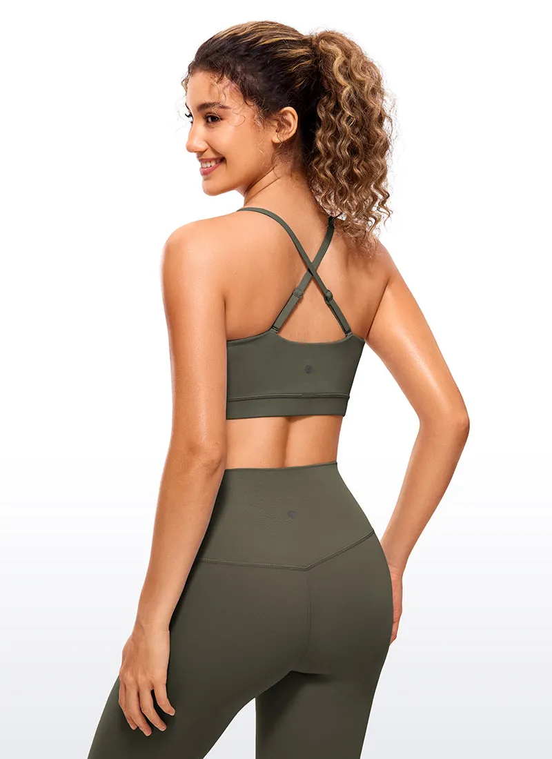 Butterluxe Adjustable Spaghetti Thin Strap Sports Bra