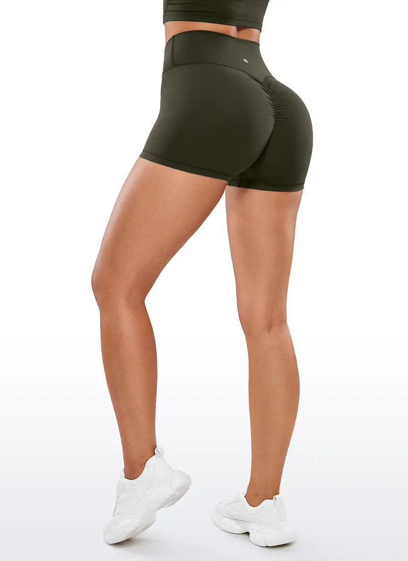 Butterluxe Crossover Butt Shorts 3" - No Front Seam