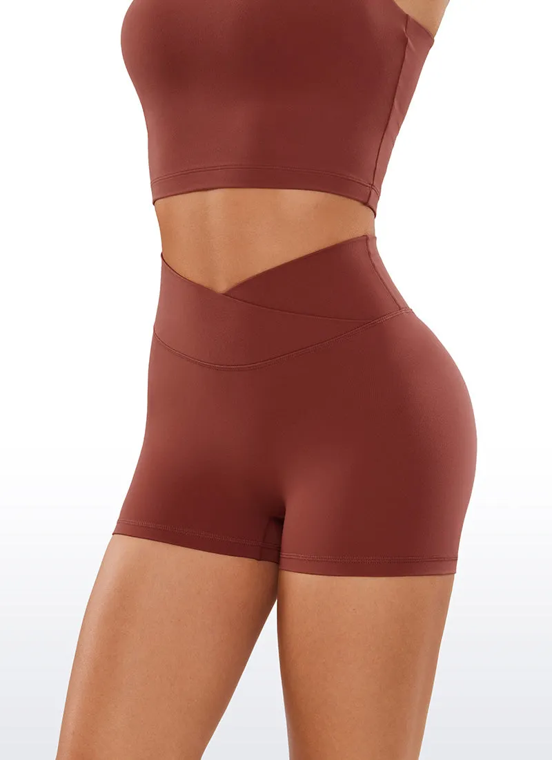 Butterluxe Crossover Butt Shorts 3" - No Front Seam