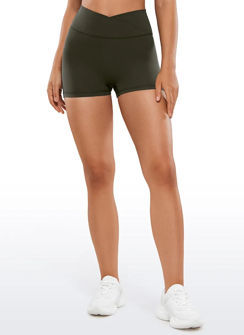 Butterluxe Crossover Butt Shorts 3" - No Front Seam
