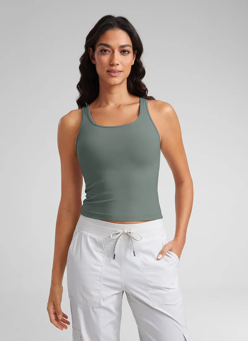 Butterluxe Double Lined Scoop Neck Tank Top