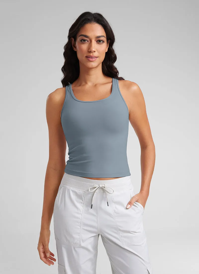 Butterluxe Double Lined Scoop Neck Tank Top