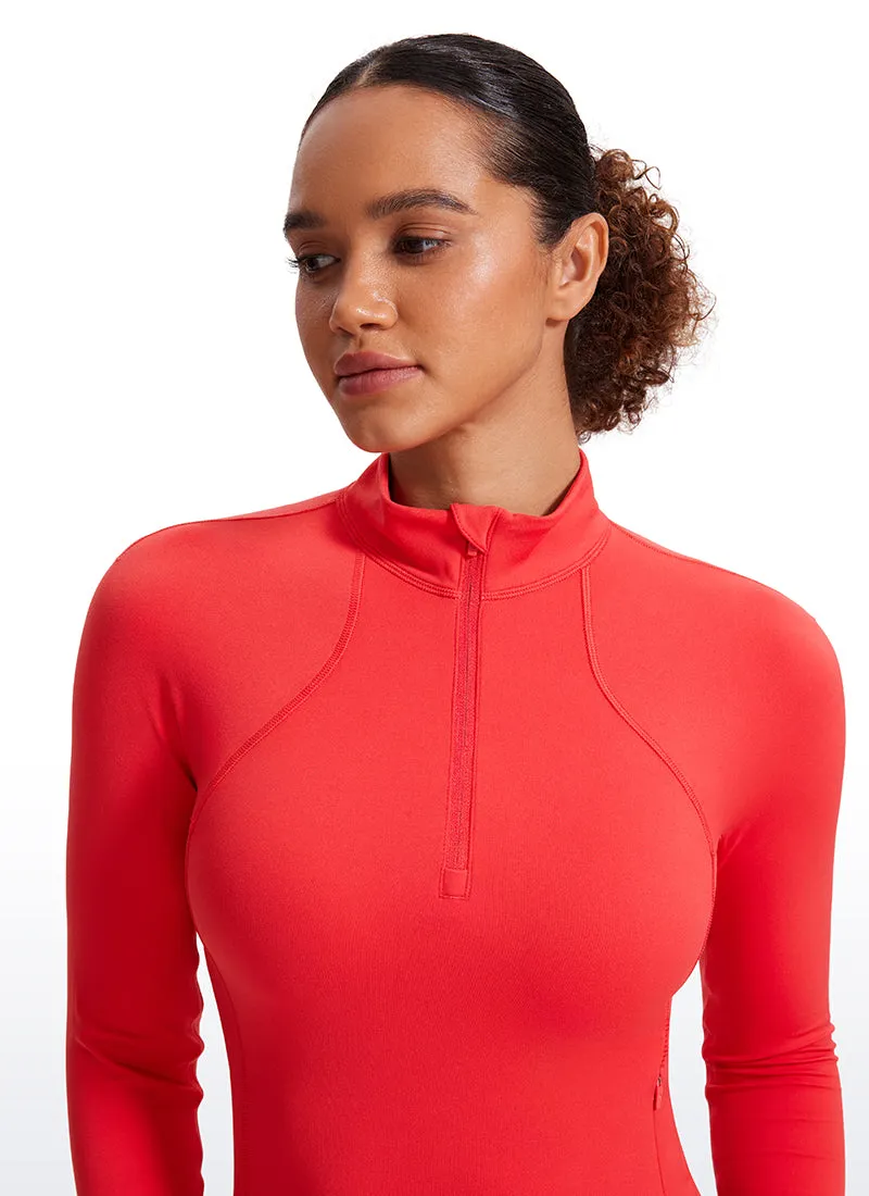 Butterluxe Half-Zip Long Sleeve Cropped