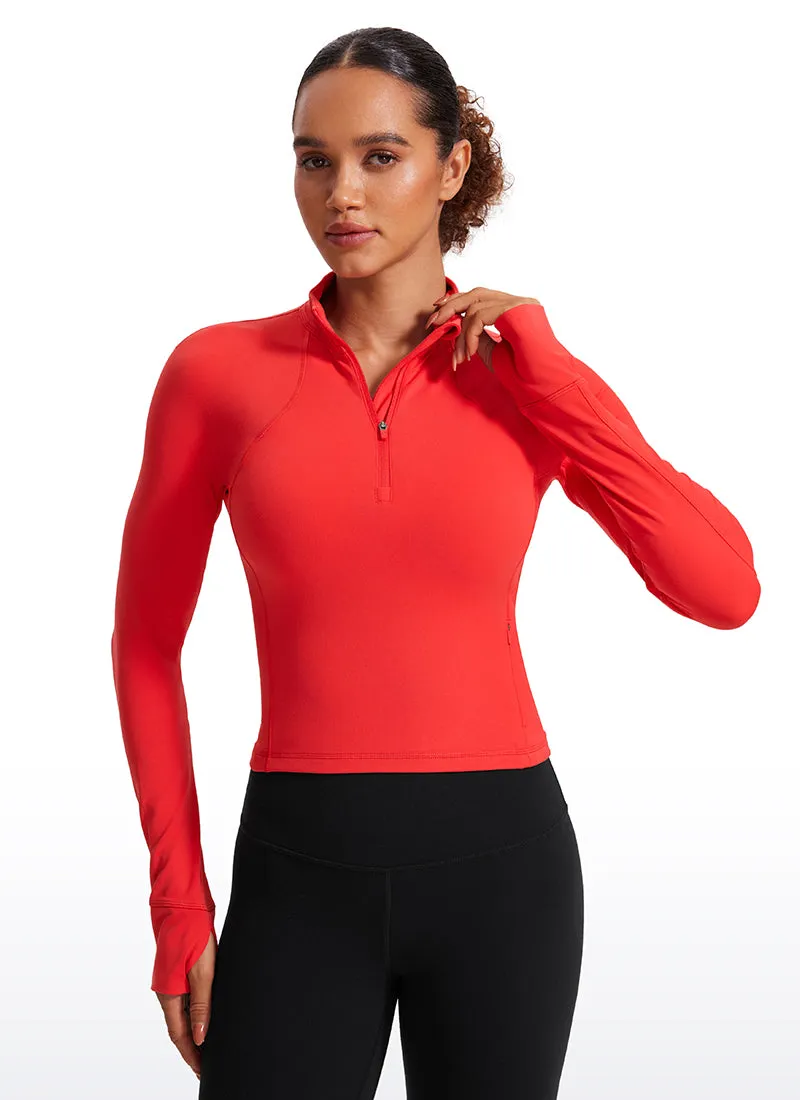 Butterluxe Half-Zip Long Sleeve Cropped
