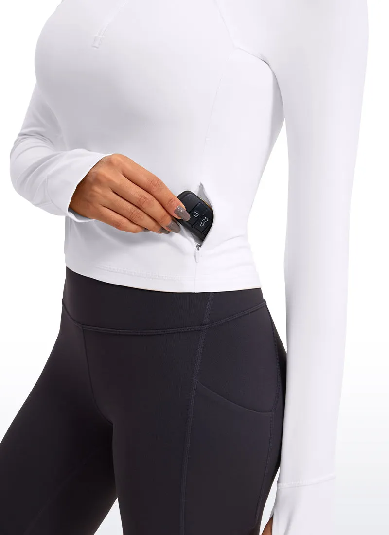 Butterluxe Half-Zip Long Sleeve Cropped