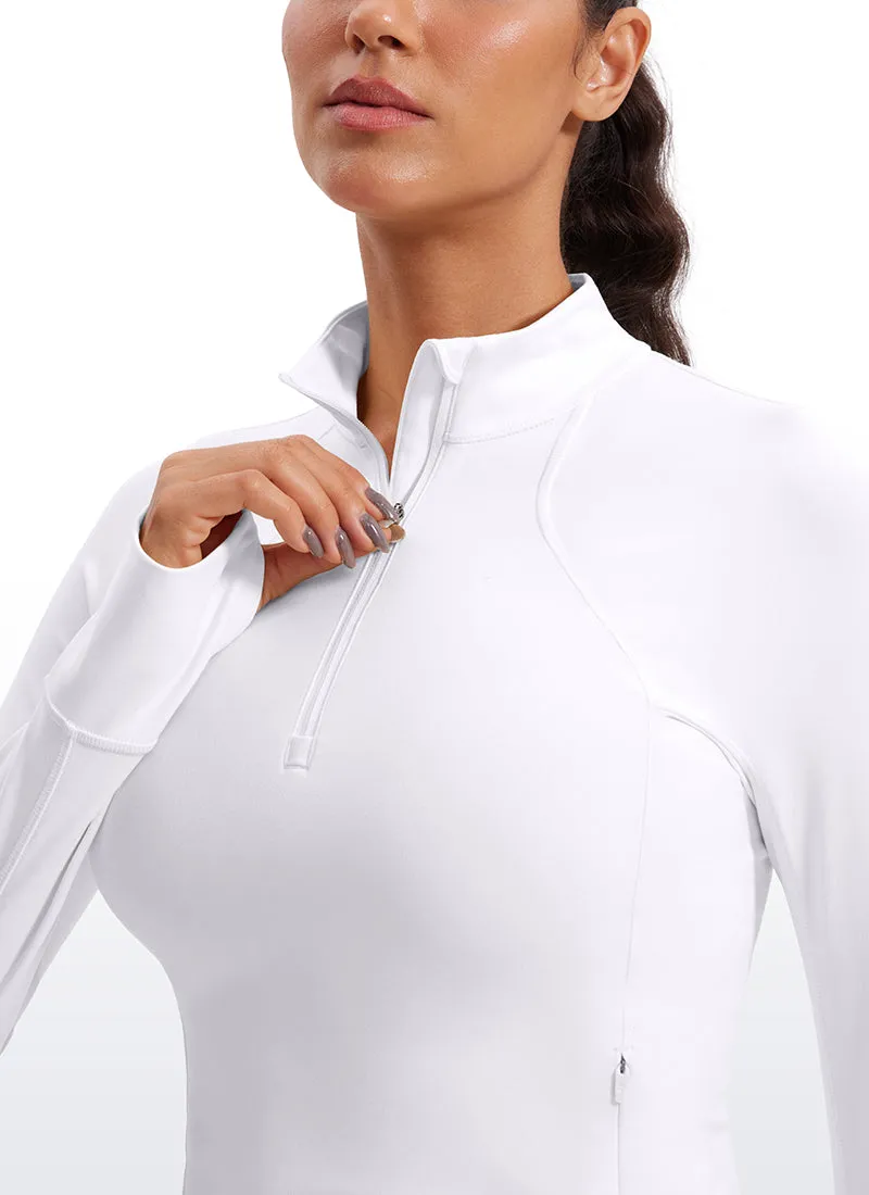 Butterluxe Half-Zip Long Sleeve Cropped