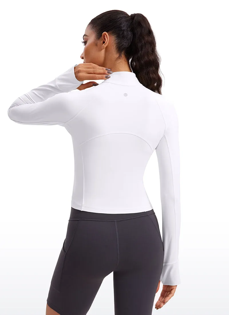 Butterluxe Half-Zip Long Sleeve Cropped