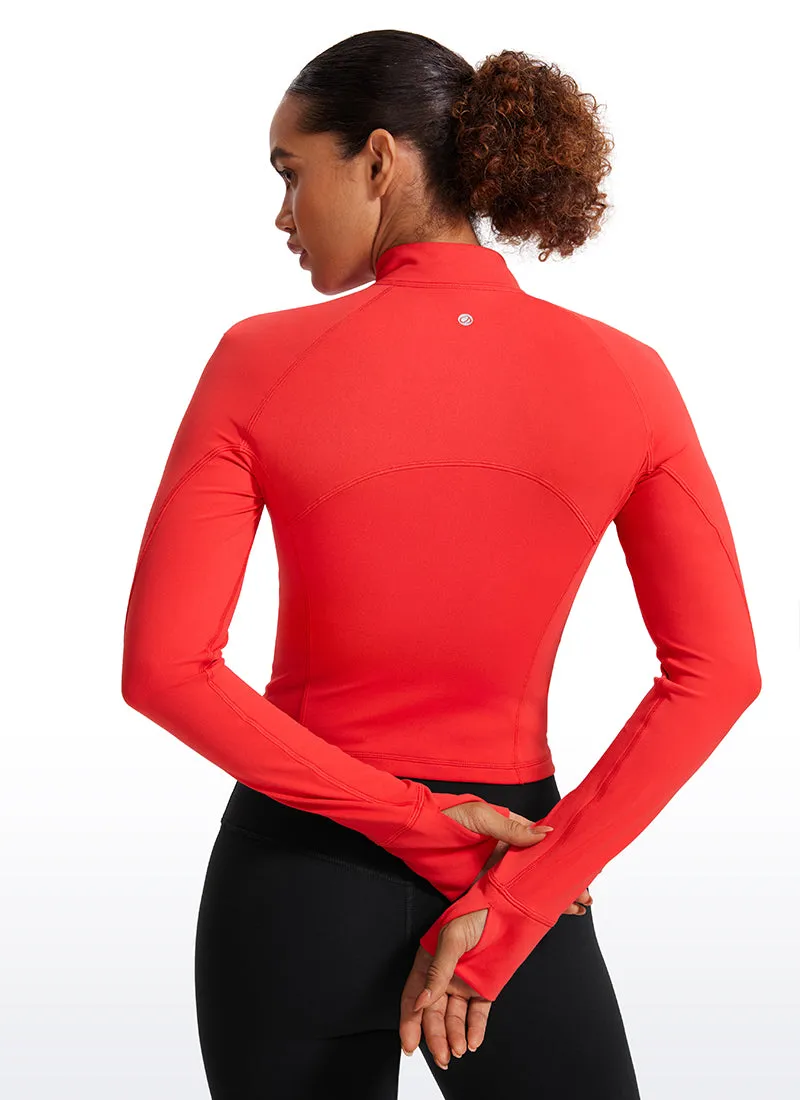 Butterluxe Half-Zip Long Sleeve Cropped