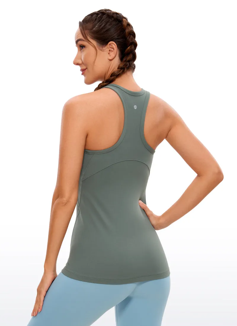 Butterluxe Hip-Length Racerback Tank High Neck