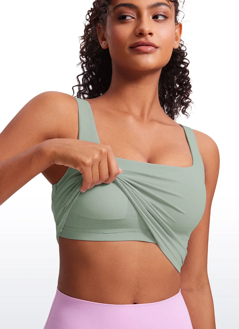 Butterluxe Square Neck Build-in Bra Tanks