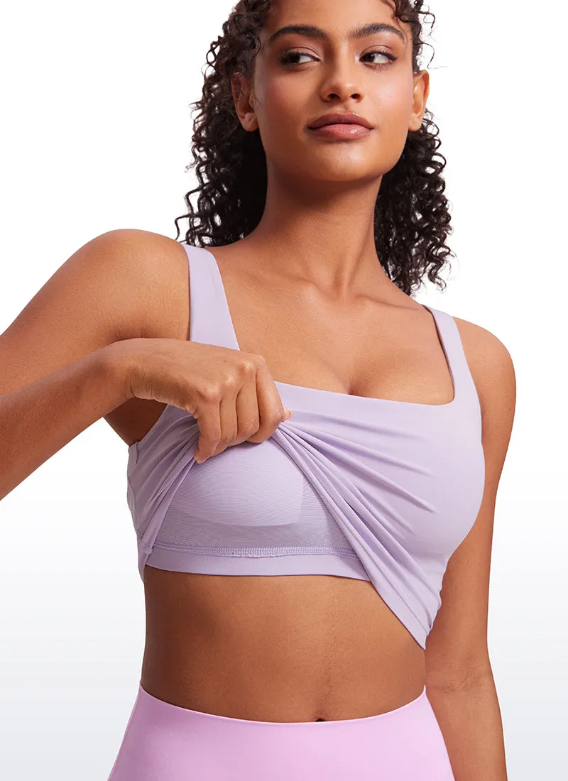 Butterluxe Square Neck Build-in Bra Tanks