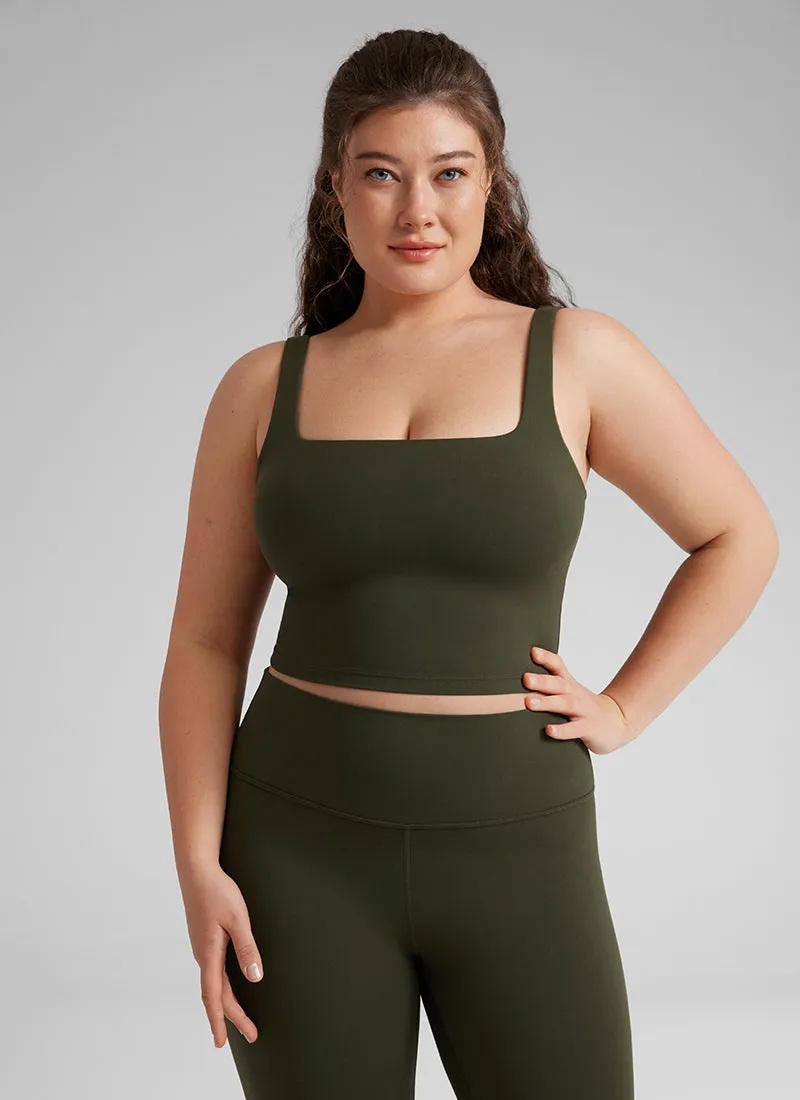 Butterluxe Square Neck Build-in Bra Tanks
