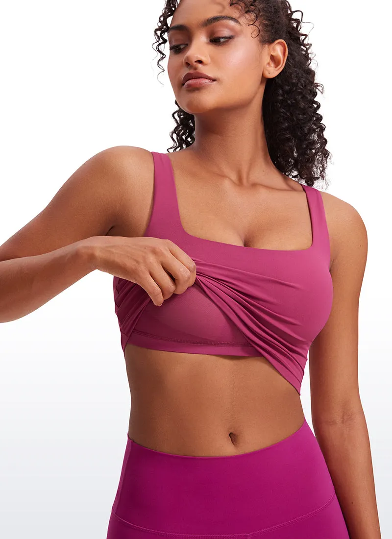 Butterluxe Square Neck Build-in Bra Tanks