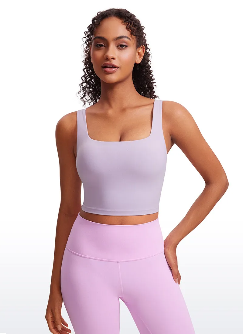 Butterluxe Square Neck Build-in Bra Tanks