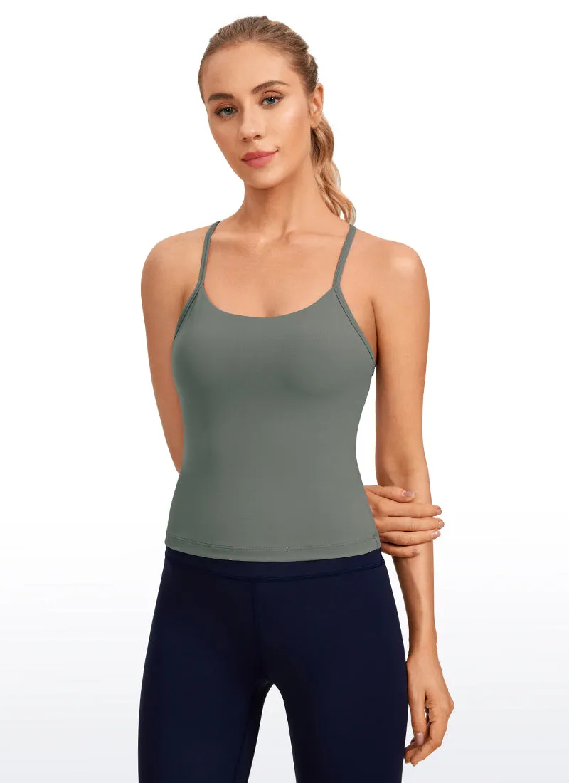 Butterluxe Waist Length Built-in Bra Tank Y Back