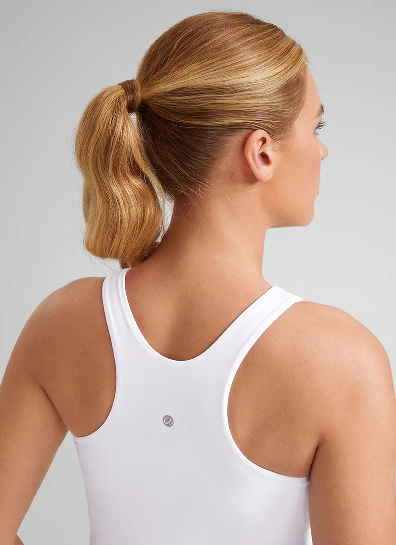 Butterluxe Waist Length Built-in Bra Tanks High Neck