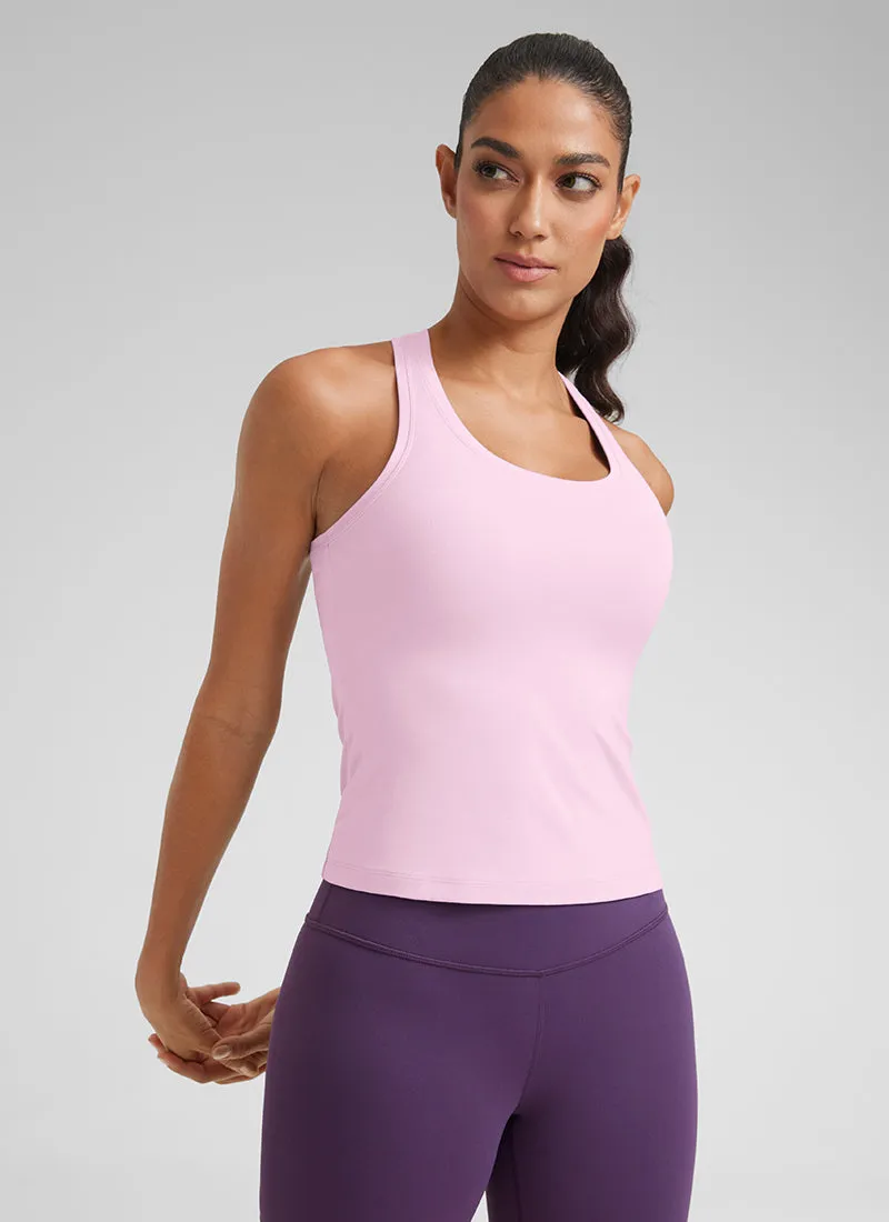 Butterluxe Waist-Length Crewneck Tank Racerback