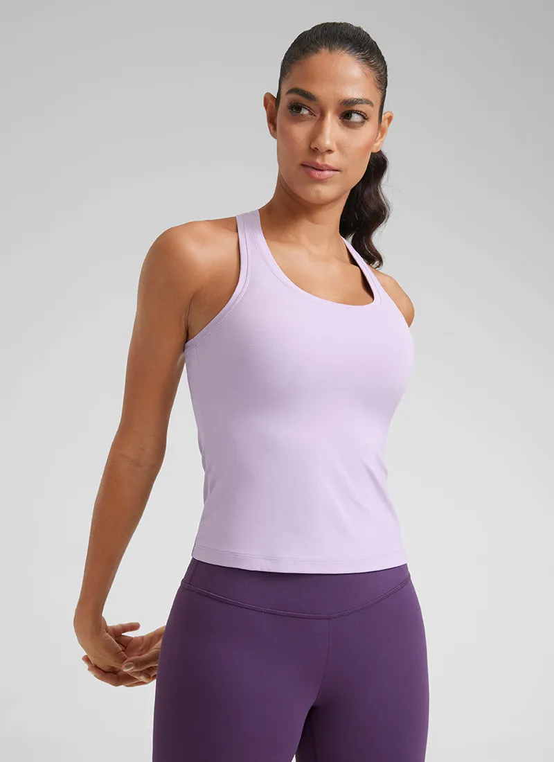 Butterluxe Waist-Length Crewneck Tank Racerback