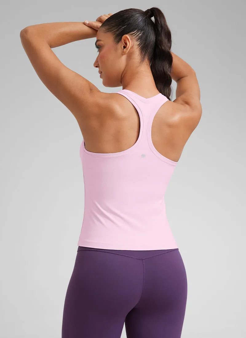Butterluxe Waist-Length Crewneck Tank Racerback