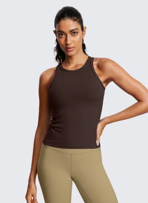 Butterluxe Waist Length Racerback Tank Top High Neck