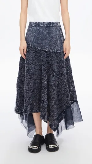 Cold-dye Lace Skirt