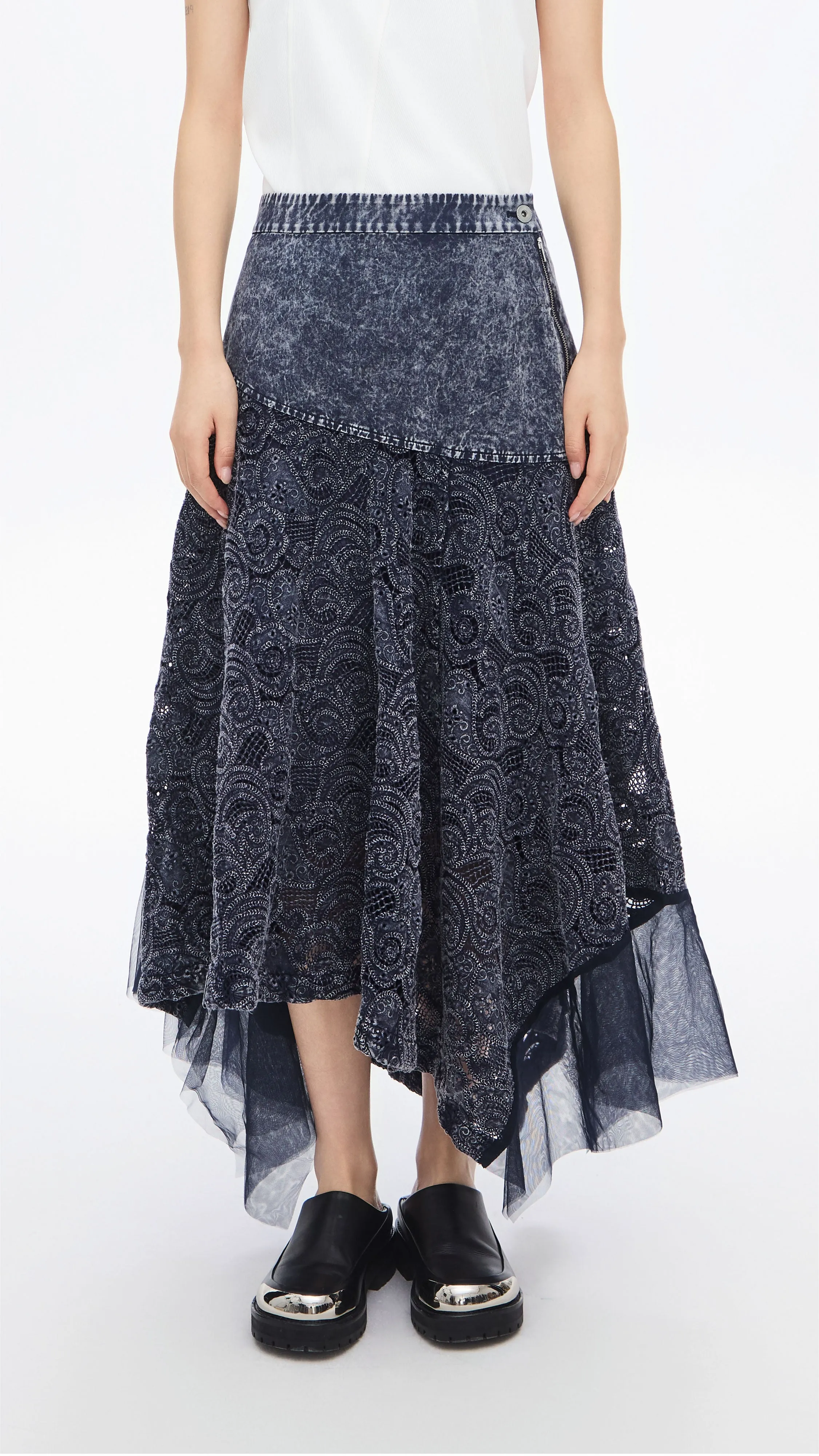 Cold-dye Lace Skirt