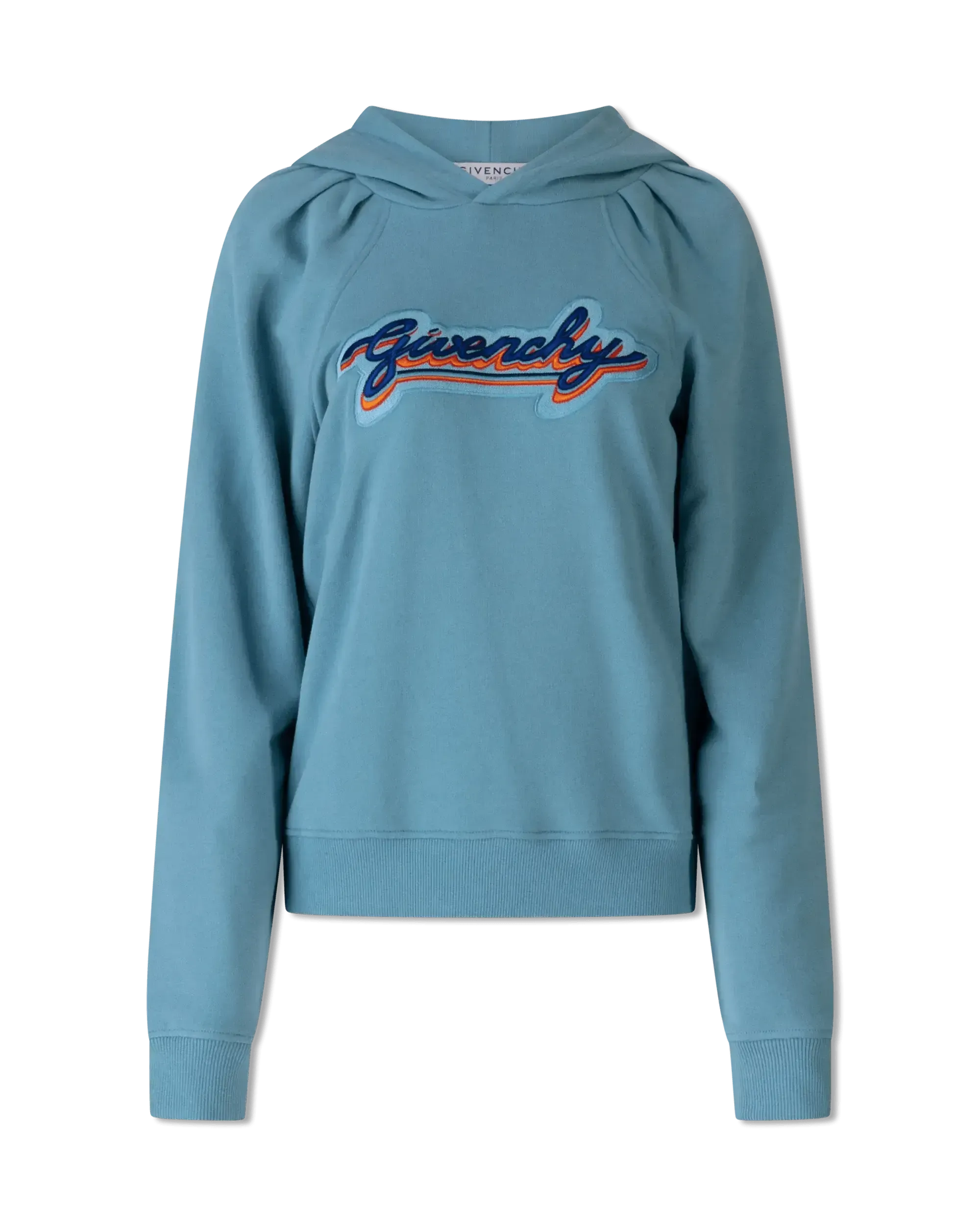 Embroidered Logo Crop Top Hoodie