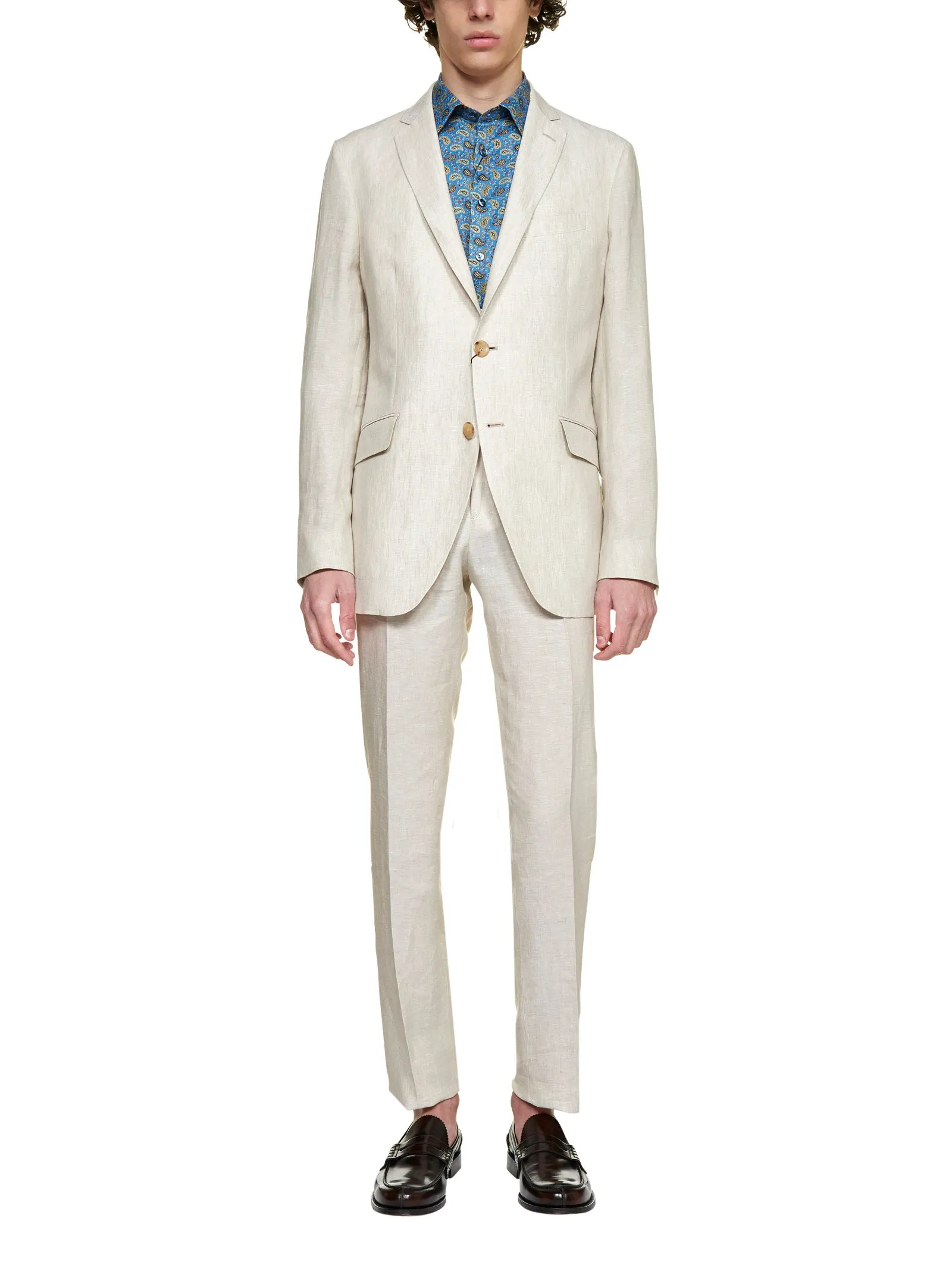 Etro High-Waist Straight-Leg Trousers