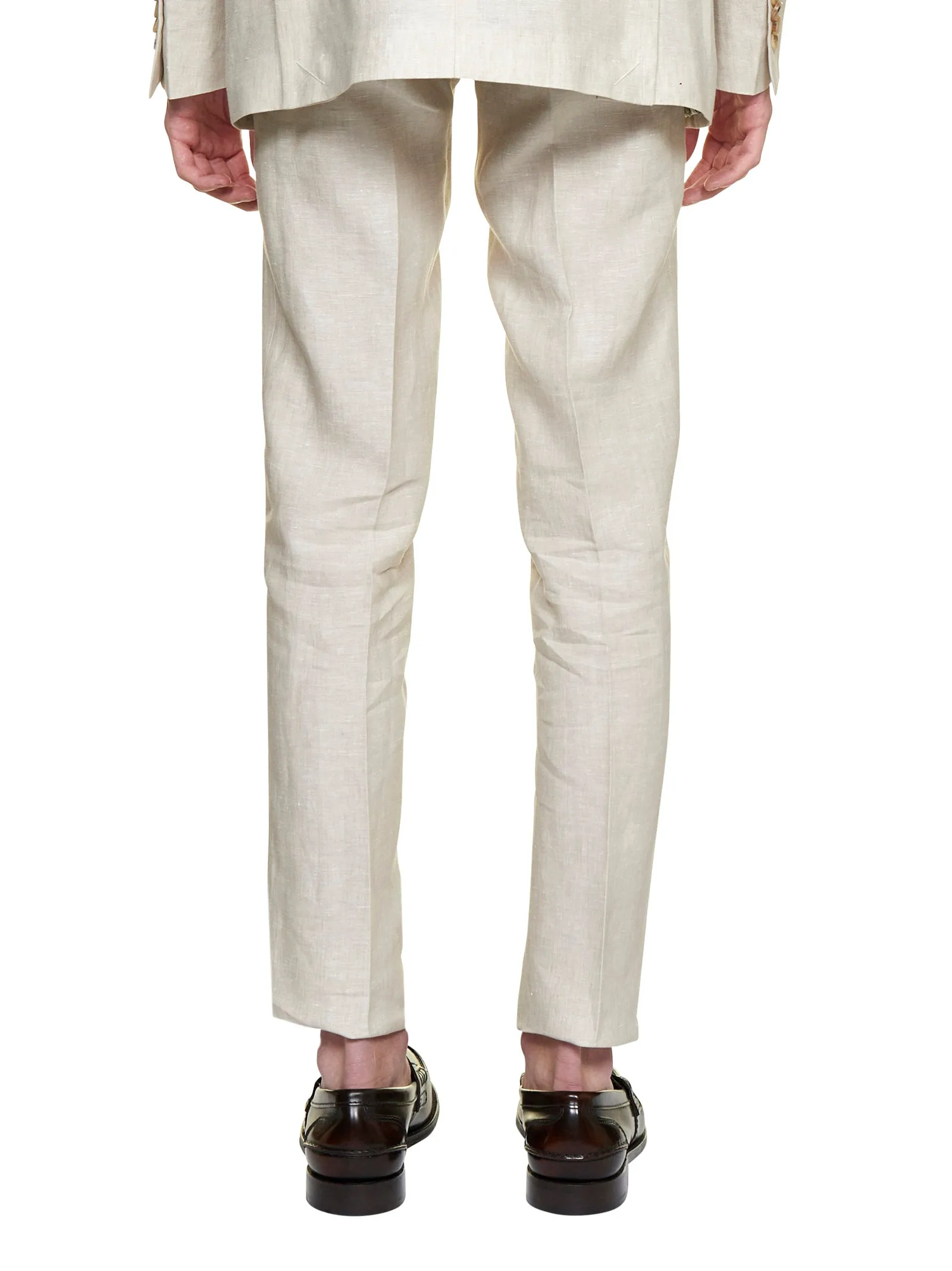 Etro High-Waist Straight-Leg Trousers