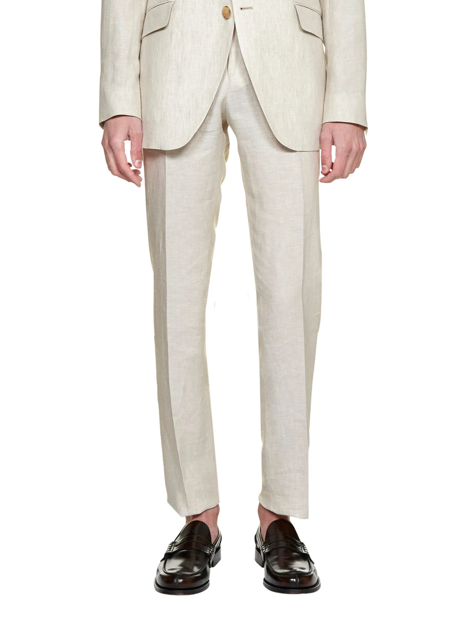 Etro High-Waist Straight-Leg Trousers