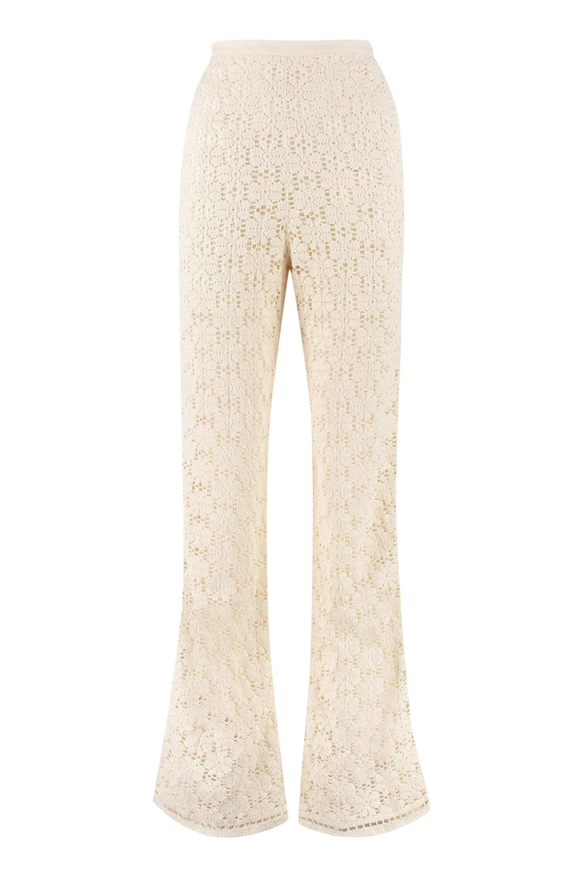 Jil Sander Allover Embroidered High Waist Pants