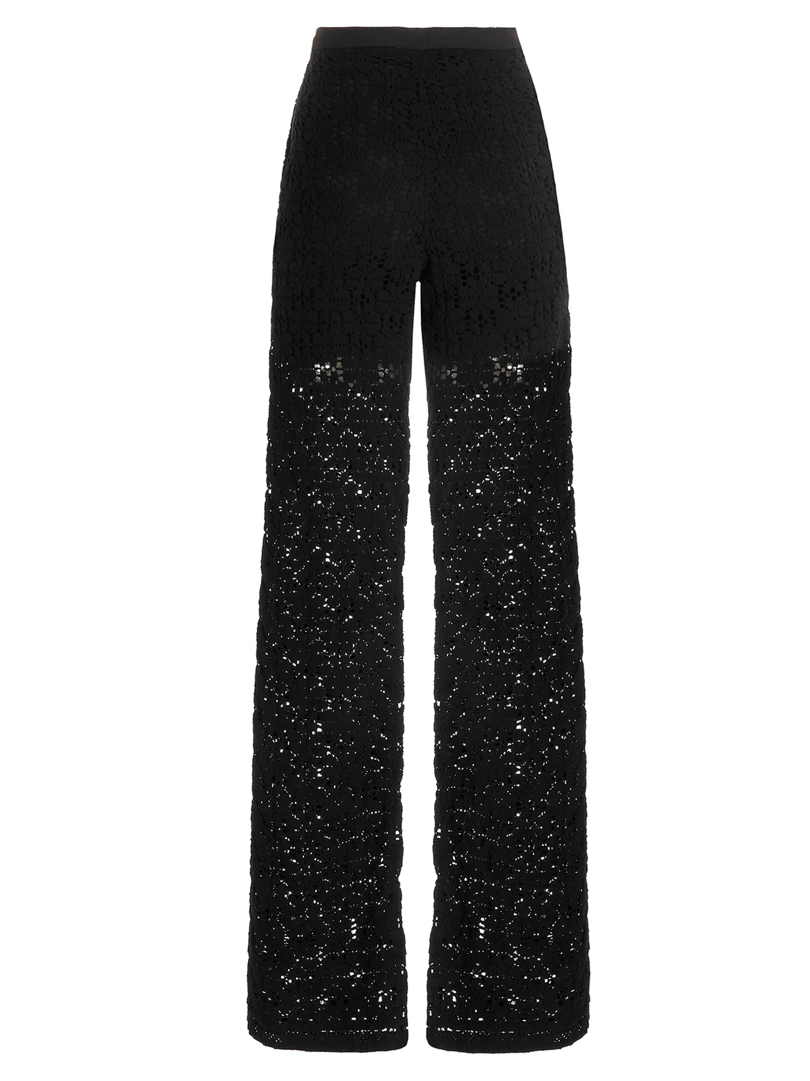 Jil Sander Allover Embroidered High Waist Pants