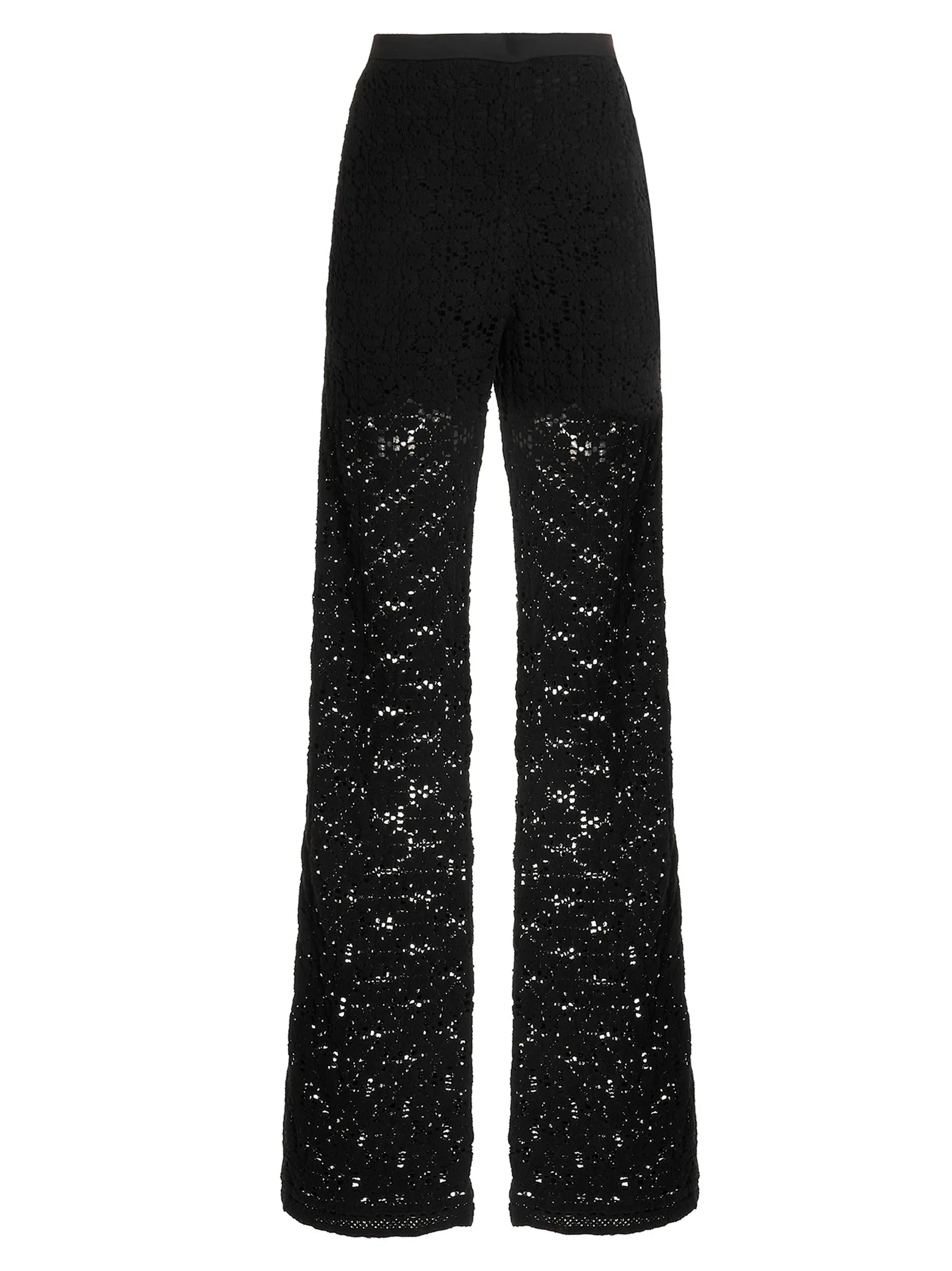 Jil Sander Allover Embroidered High Waist Pants